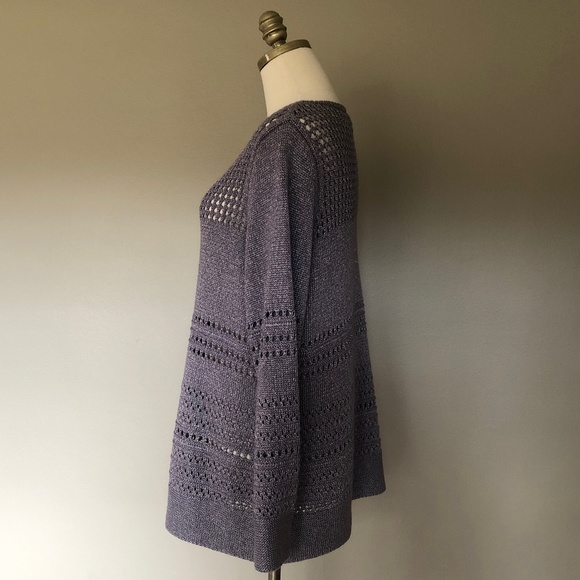 Pullover Chico's Extra Large  Purple Long Sleeves - Picture 3 of 7